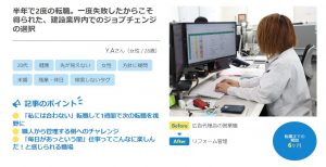 転職事例(リフォーム管理)